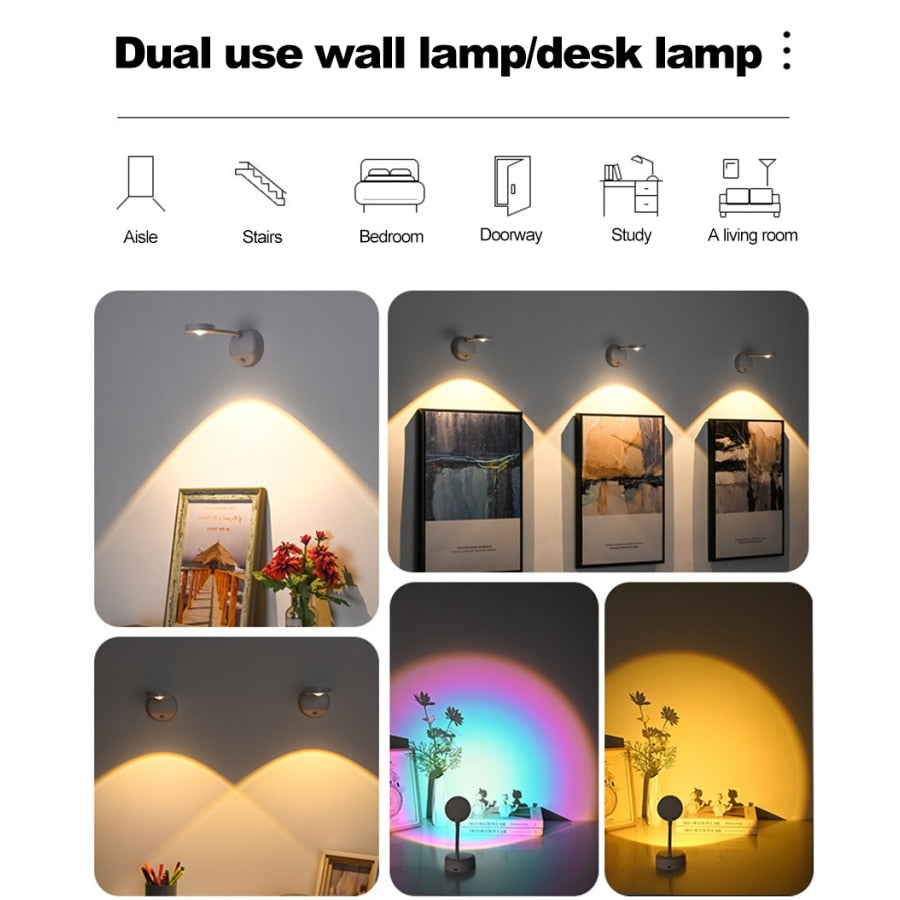 Dual use wall lamp desk lamp