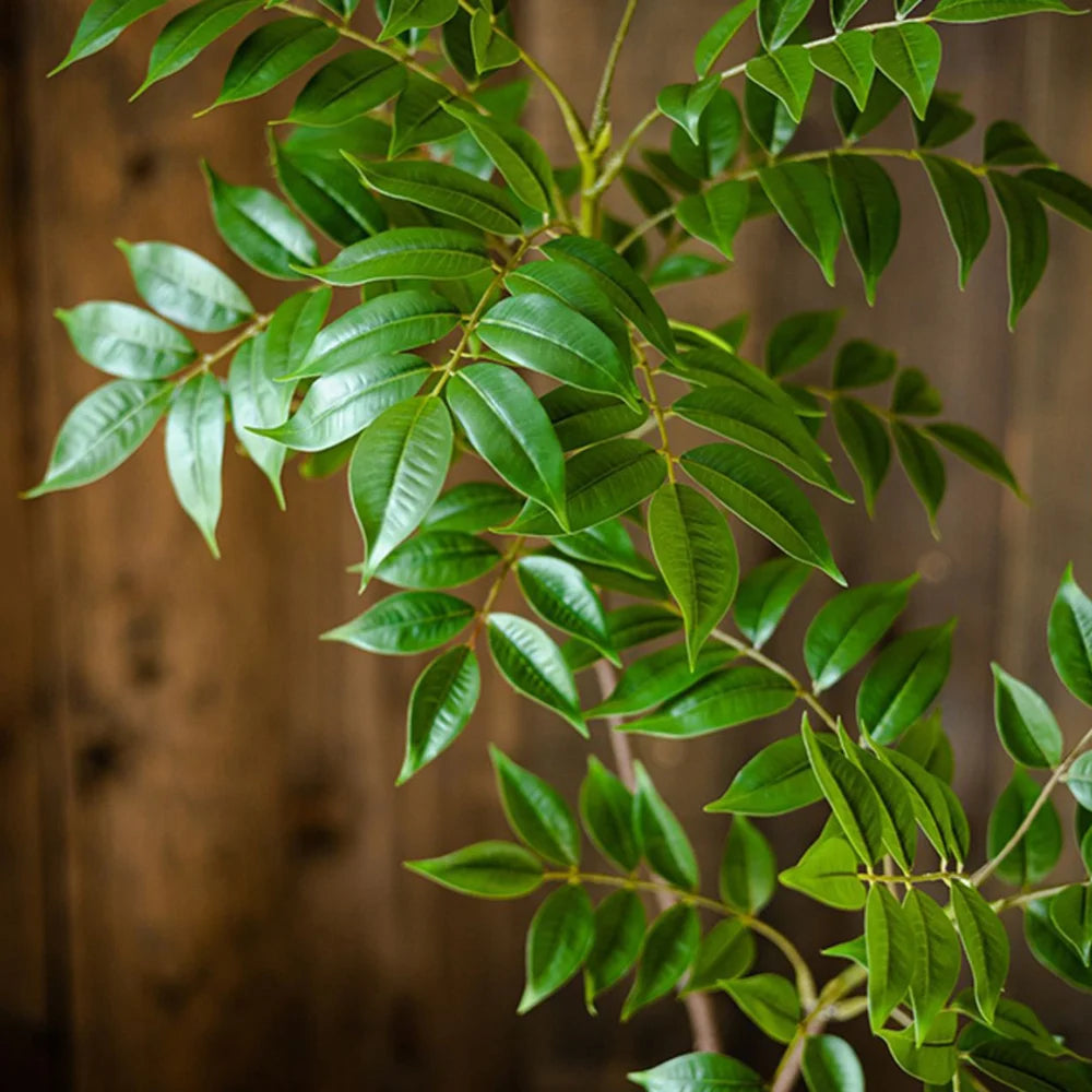 Artificial Tropical Palm Tree 76-130cm - Large Fake Nandina Tree Branch, Tall Green Plants for Home & Garden Décor