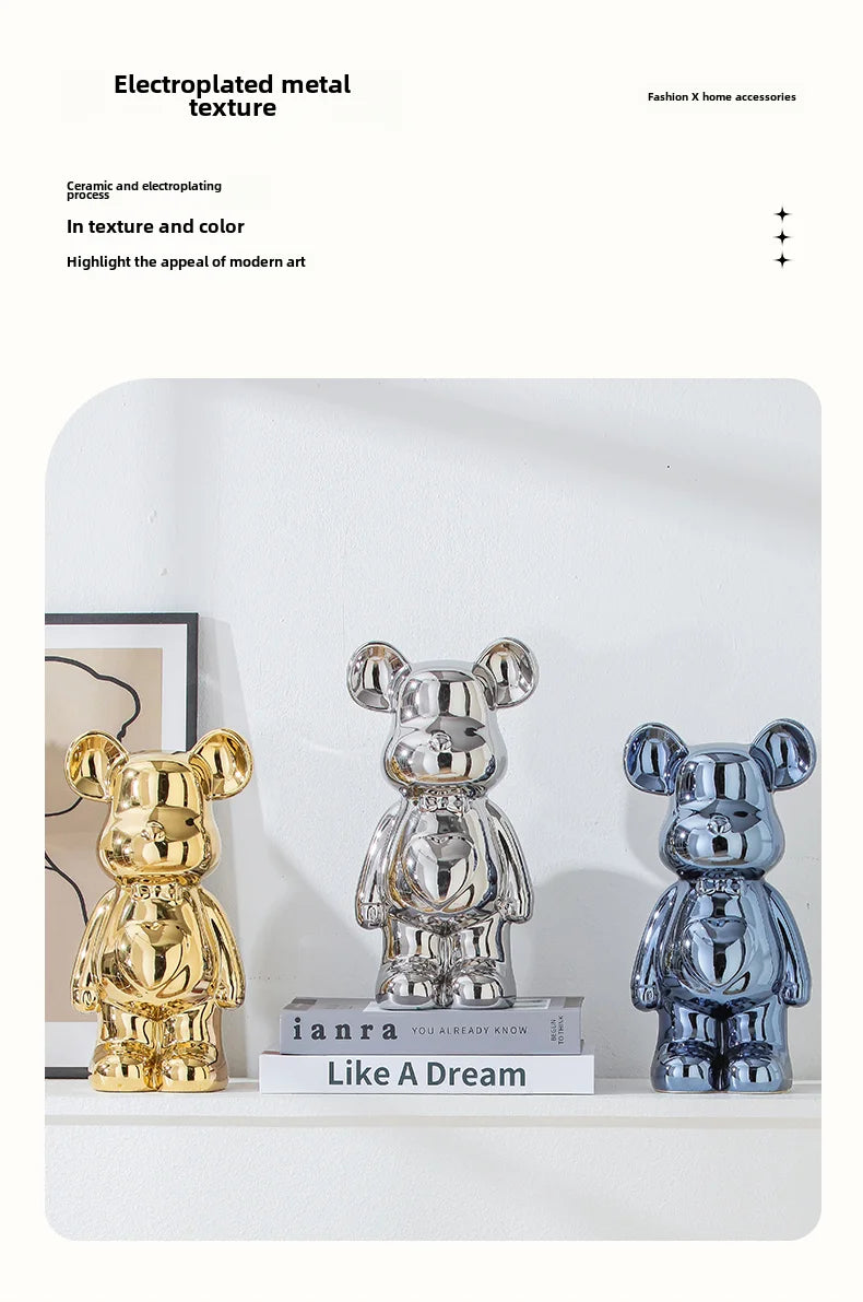 17/27/cm Ceramics Bear Figure Statues