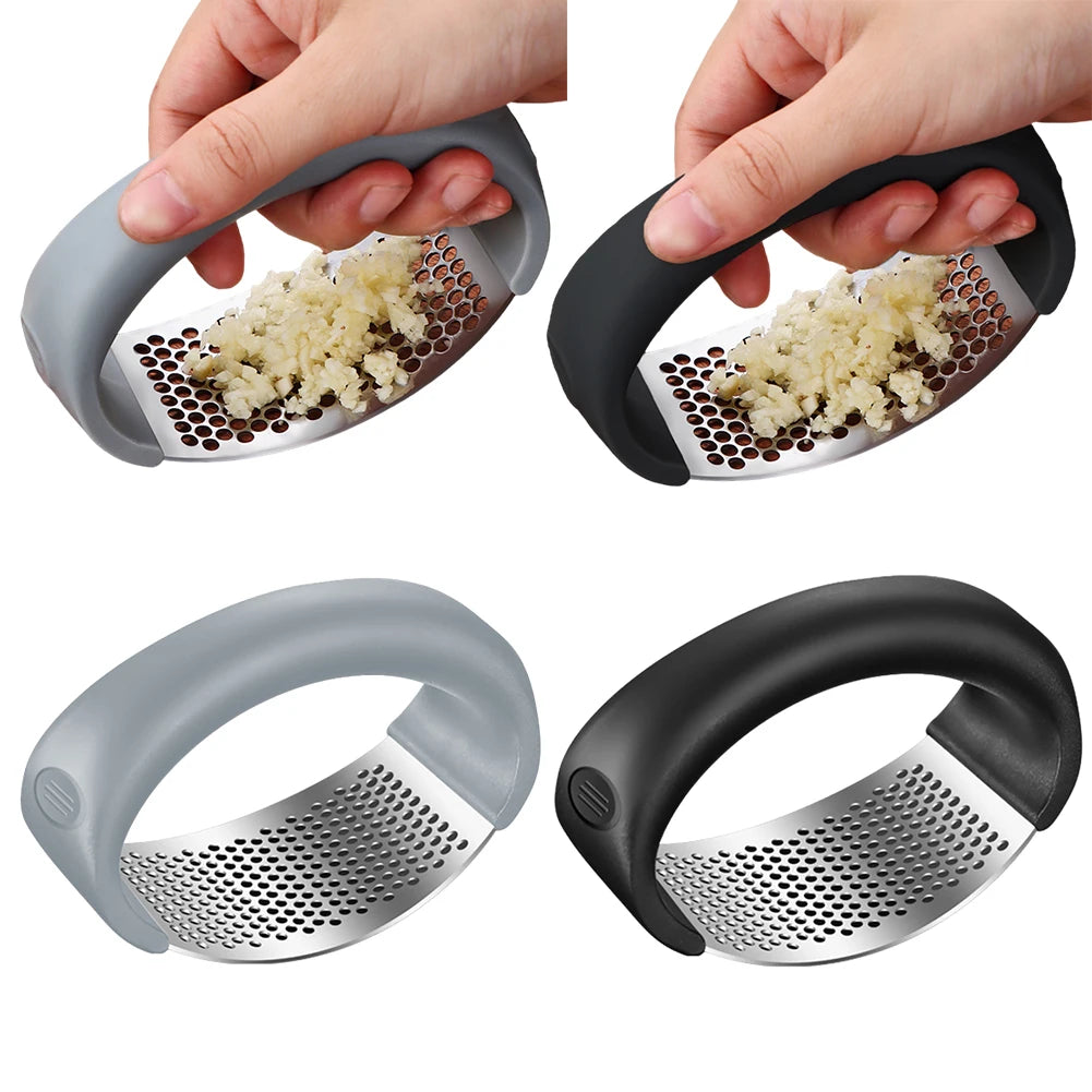 Stainless Steel Garlic Masher – Manual Garlic Chopper and Press for Effortless Kitchen Prep