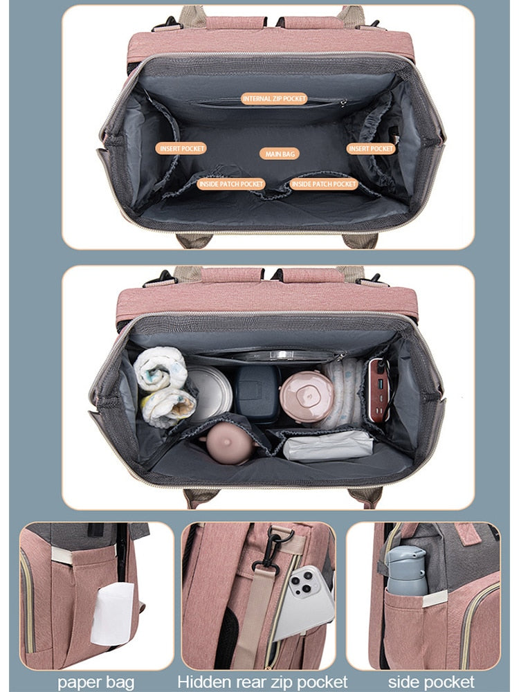 Lightweight Portable Folding Crib Backpack