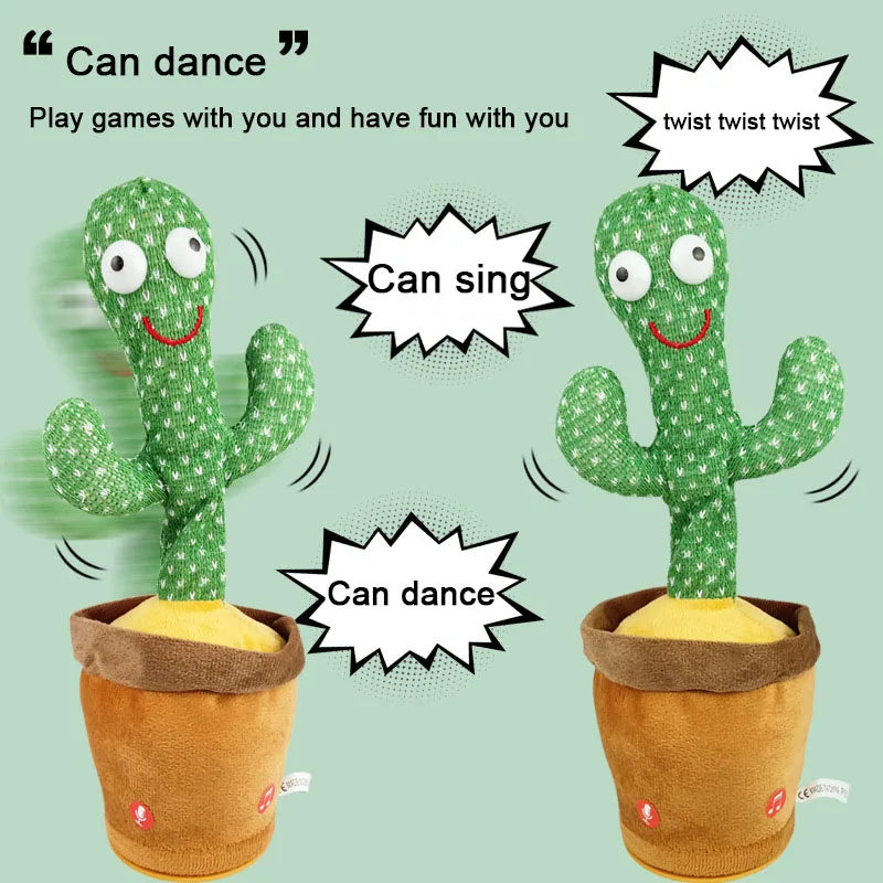 Dancing Talking Cactus Toy – Singing, Mimicking, and Glowing Fun for Babies and Kids