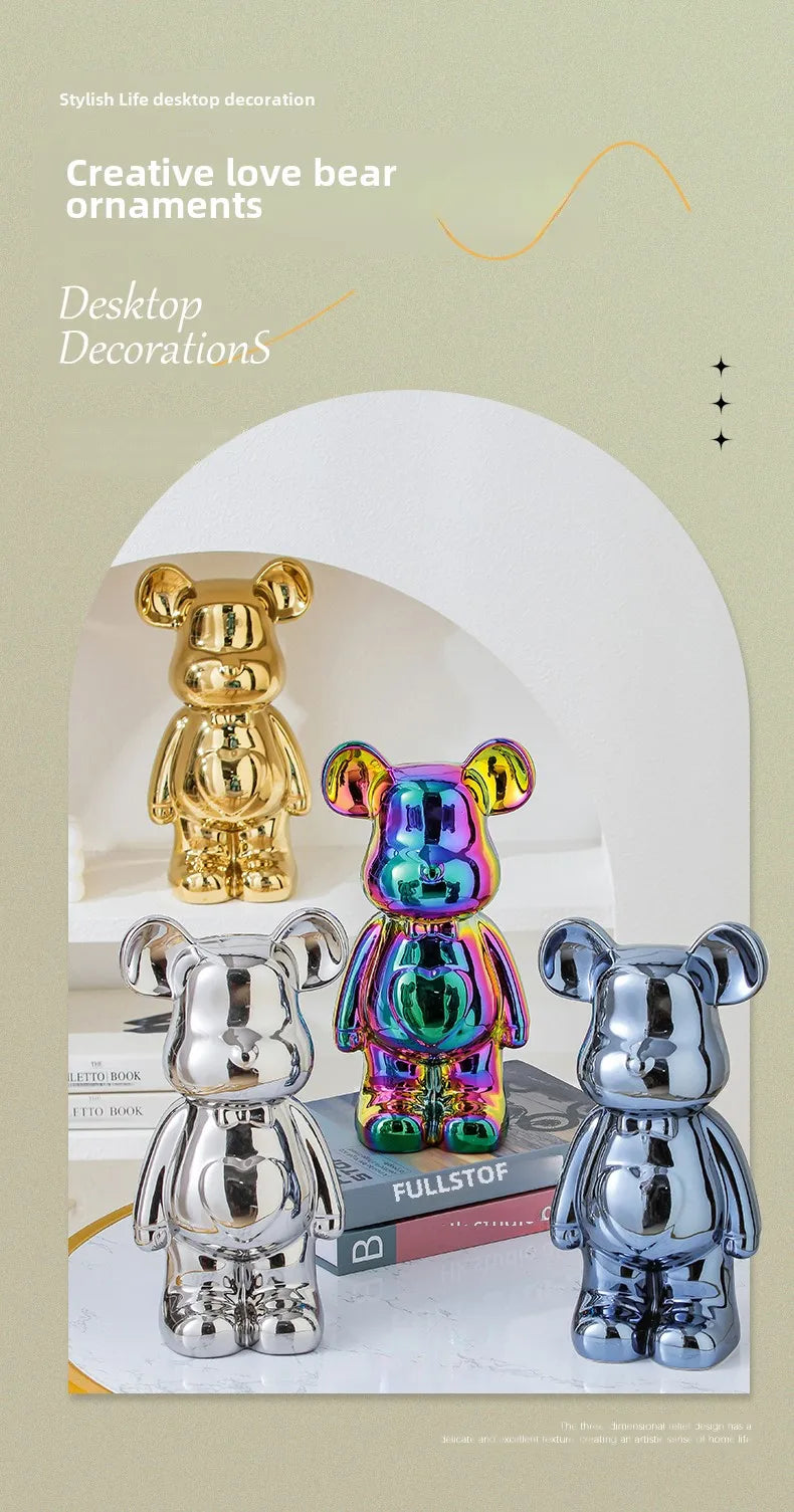 17/27/cm Ceramics Bear Figure Statues