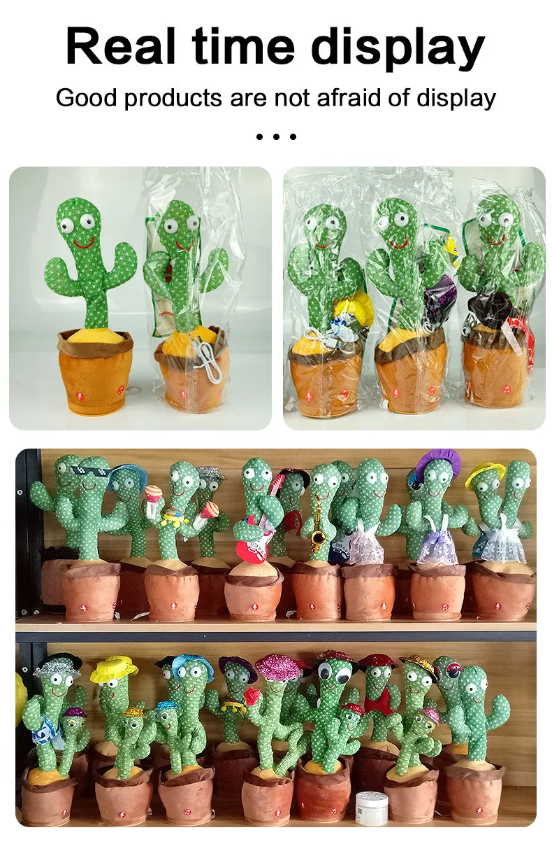 Dancing Talking Cactus Toy – Singing, Mimicking, and Glowing Fun for Babies and Kids