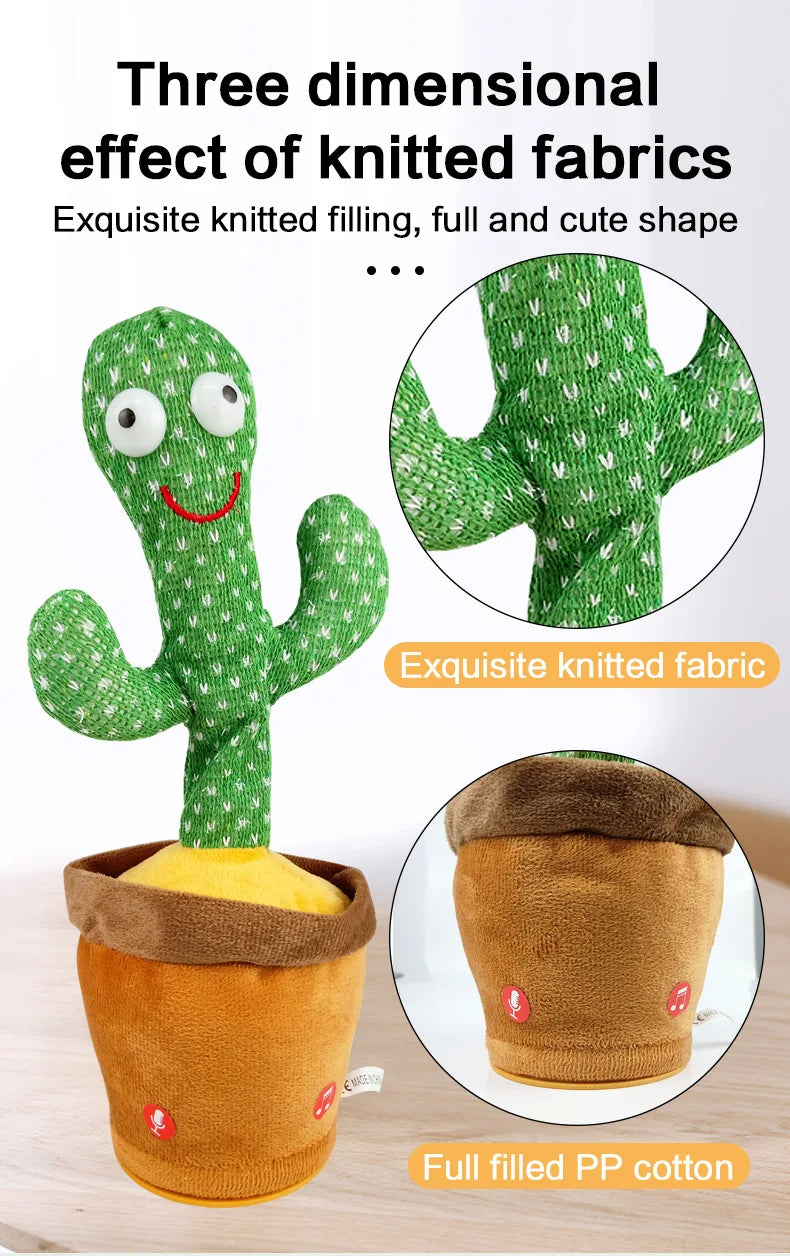 Dancing Talking Cactus Toy – Singing, Mimicking, and Glowing Fun for Babies and Kids