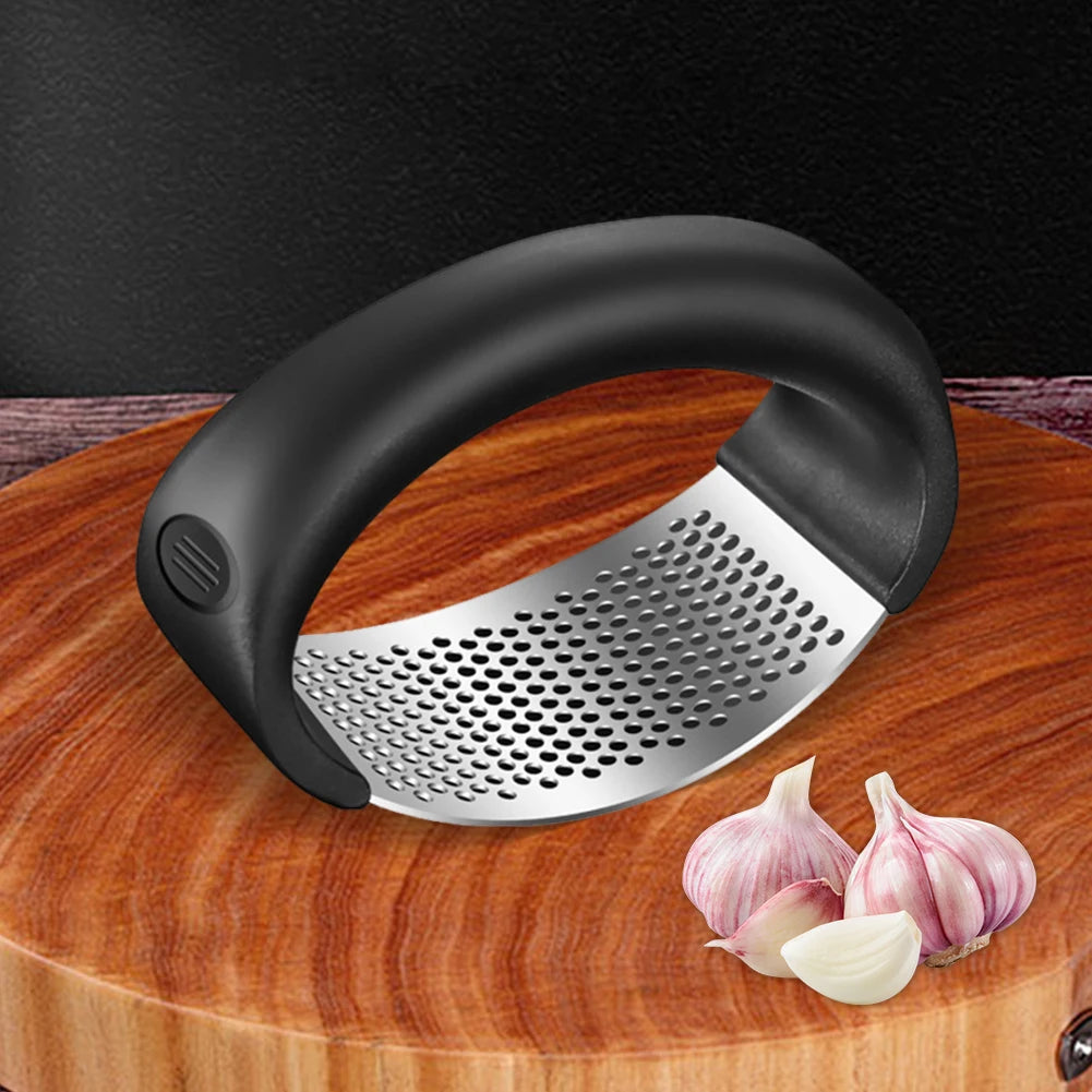 Stainless Steel Garlic Masher – Manual Garlic Chopper and Press for Effortless Kitchen Prep