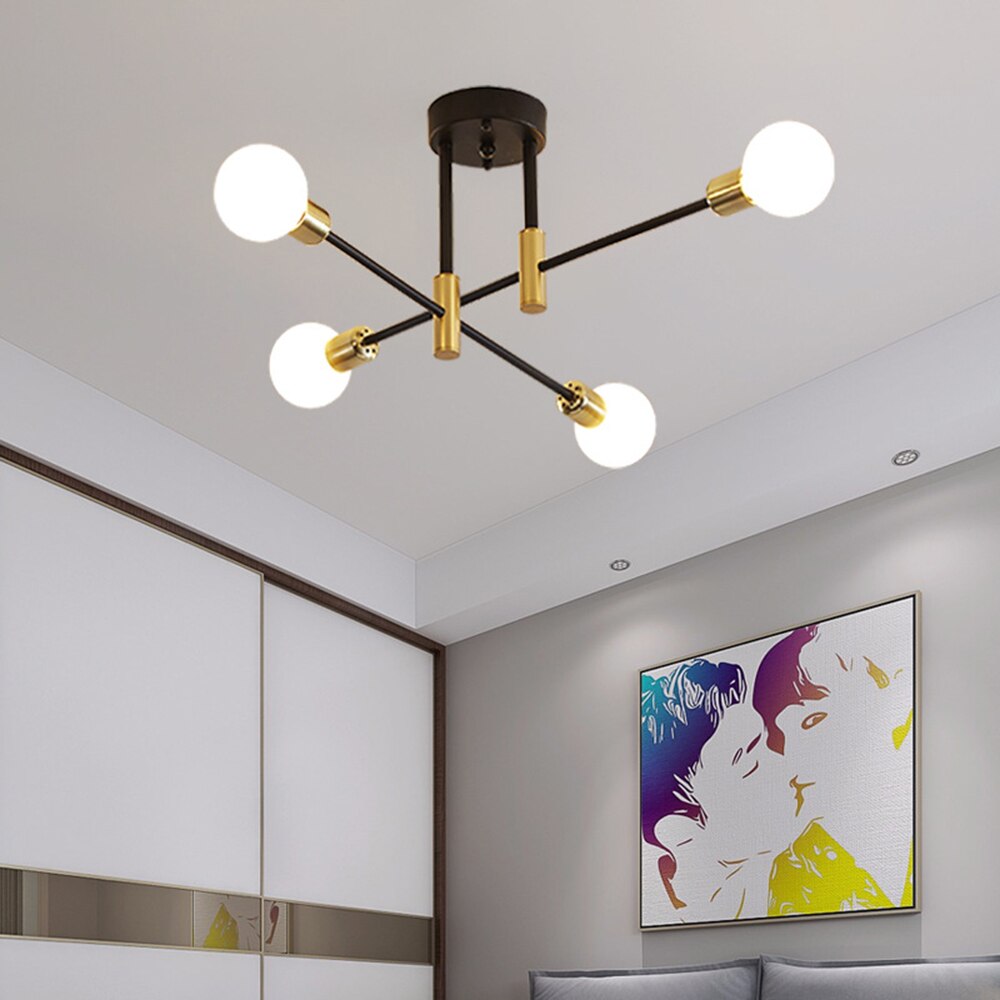 Modern Nordic Black Gold LED Chandelier-the Housite UK