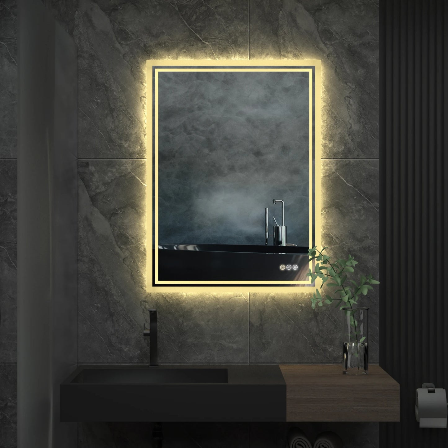 Sleek Bathroom LED Backlit Mirror – Modern, Energy-Efficient Vanity Mirror with Adjustable Lighting