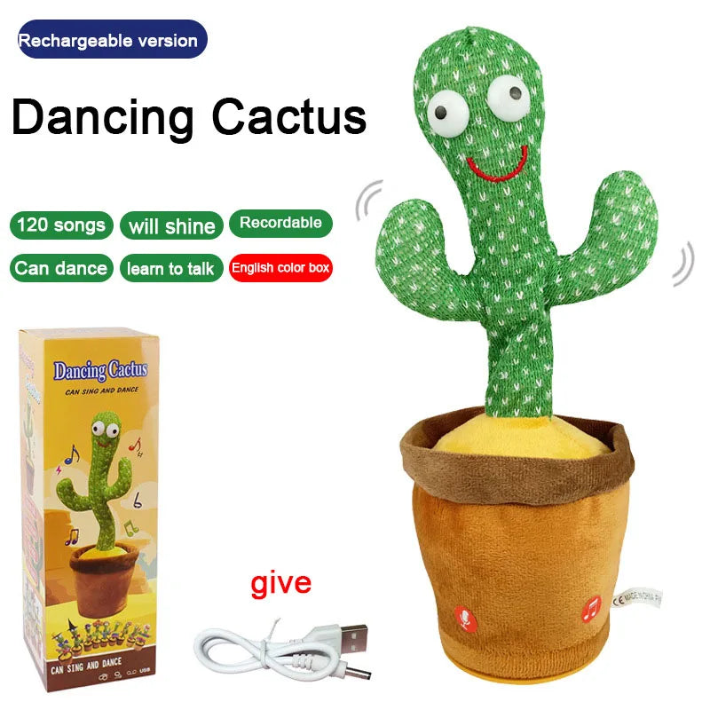 Dancing Talking Cactus Toy – Singing, Mimicking, and Glowing Fun for Babies and Kids