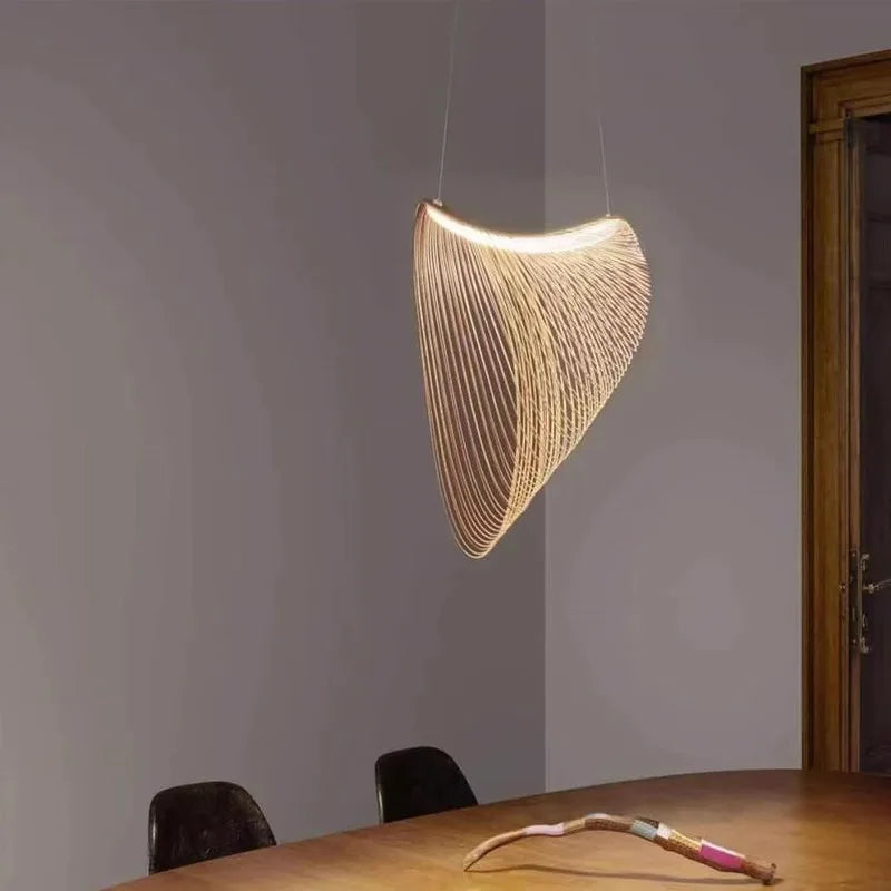 Nordic Designer Birch Wood LED Light Pendant