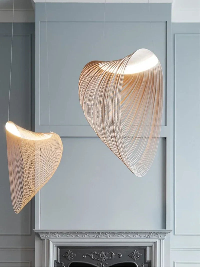 Nordic Designer Birch Wood LED Light Pendant