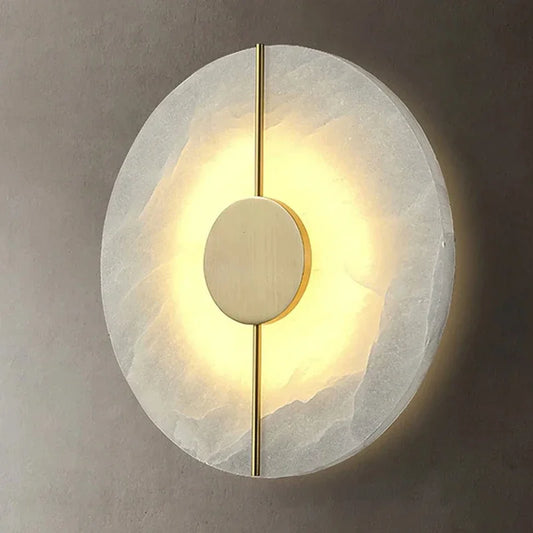 Modern Alabaster Marble Wall Lamp for Bedroom, Living Room & Kitchen Lighting