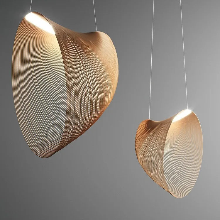 Nordic Designer Birch Wood LED Light Pendant