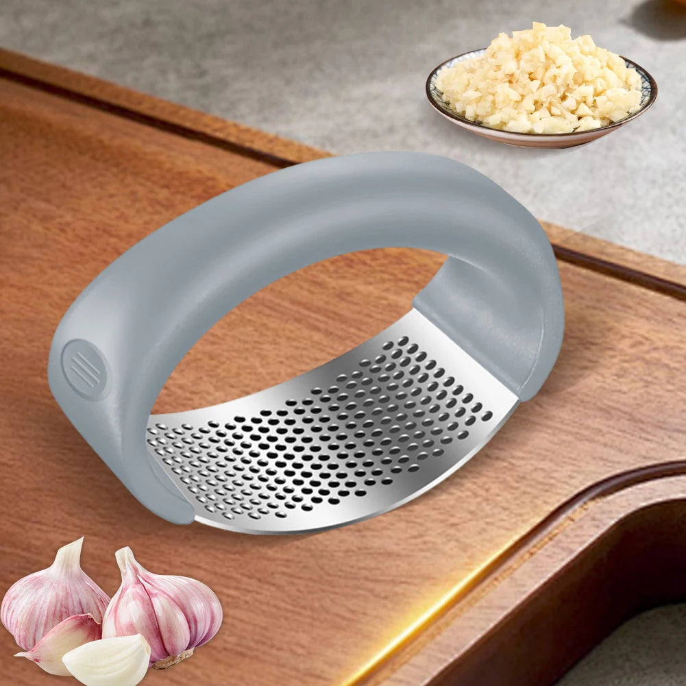 Stainless Steel Garlic Masher – Manual Garlic Chopper and Press for Effortless Kitchen Prep