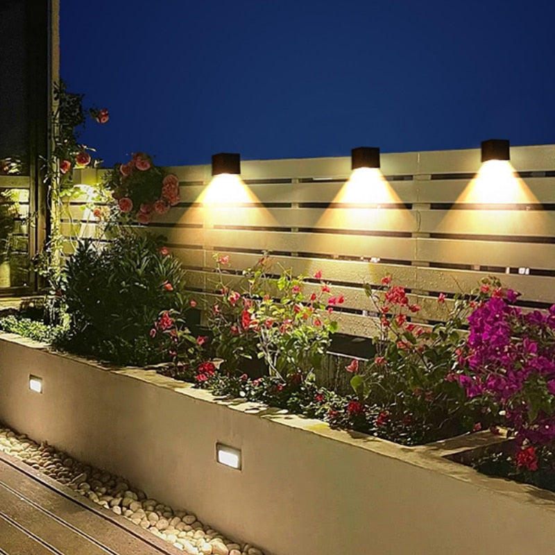 LED Solar Light Outdoor Garden Square Wall Lamp-the Housite UK