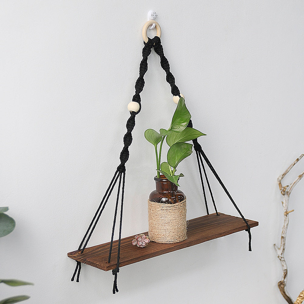 Solid Wooden Bathroom Hanging Shelf-the Housite UK