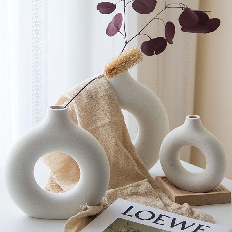 Nordic Donut Ceramic Vase Donuts-the Housite UK