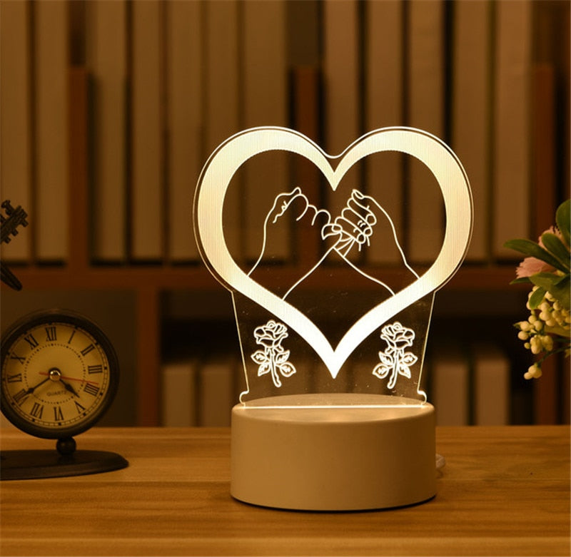 3D Acrylic Holographic usb night light-the Housite UK