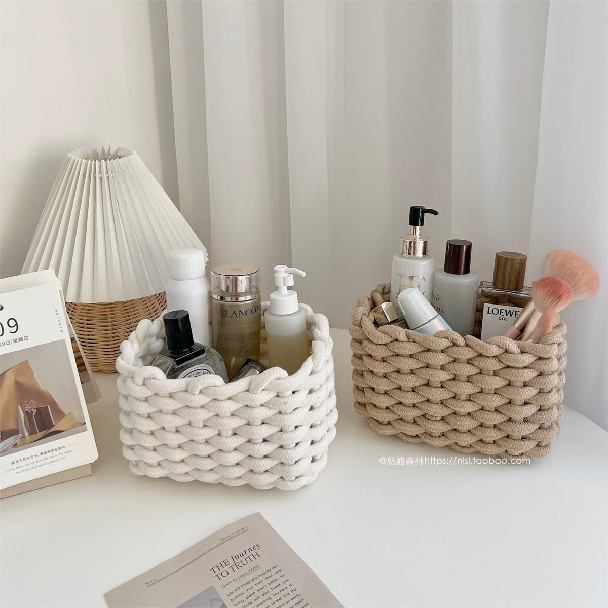 Cotton Rope Hand Woven Storage Basket-0-the Housite UK