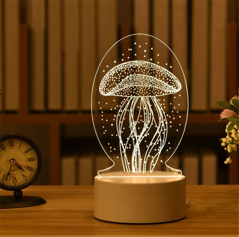 3D Acrylic Holographic usb night light-the Housite UK