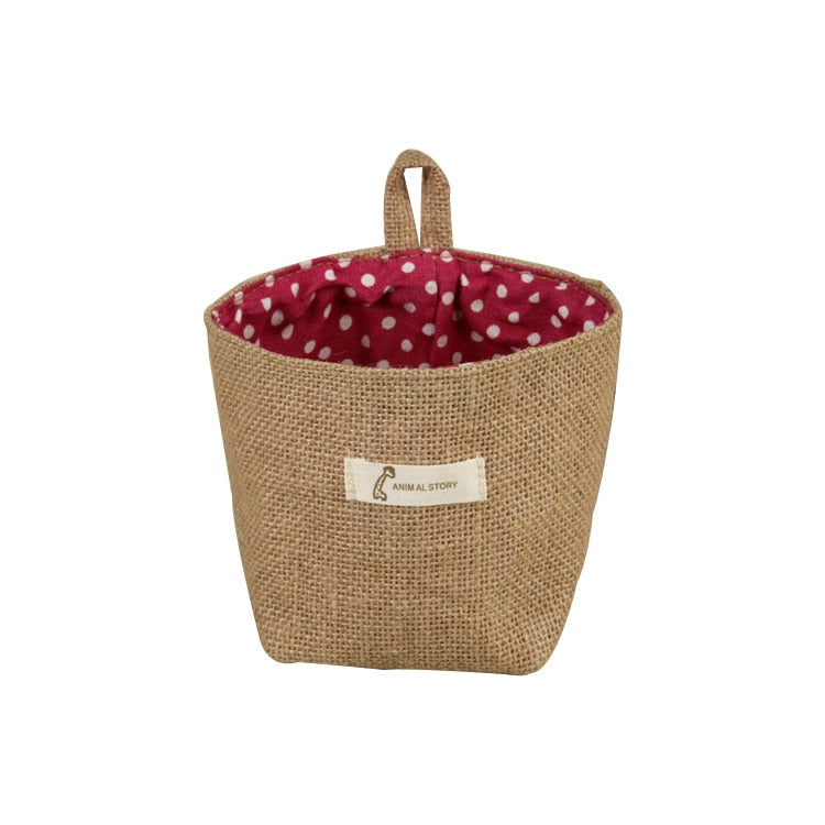 Jute Cotton Linen Storage Bag-the Housite UK