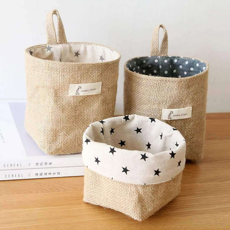 Jute Cotton Linen Storage Bag-the Housite UK