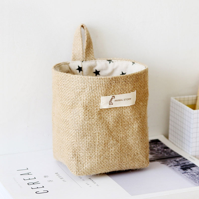 Jute Cotton Linen Storage Bag-the Housite UK