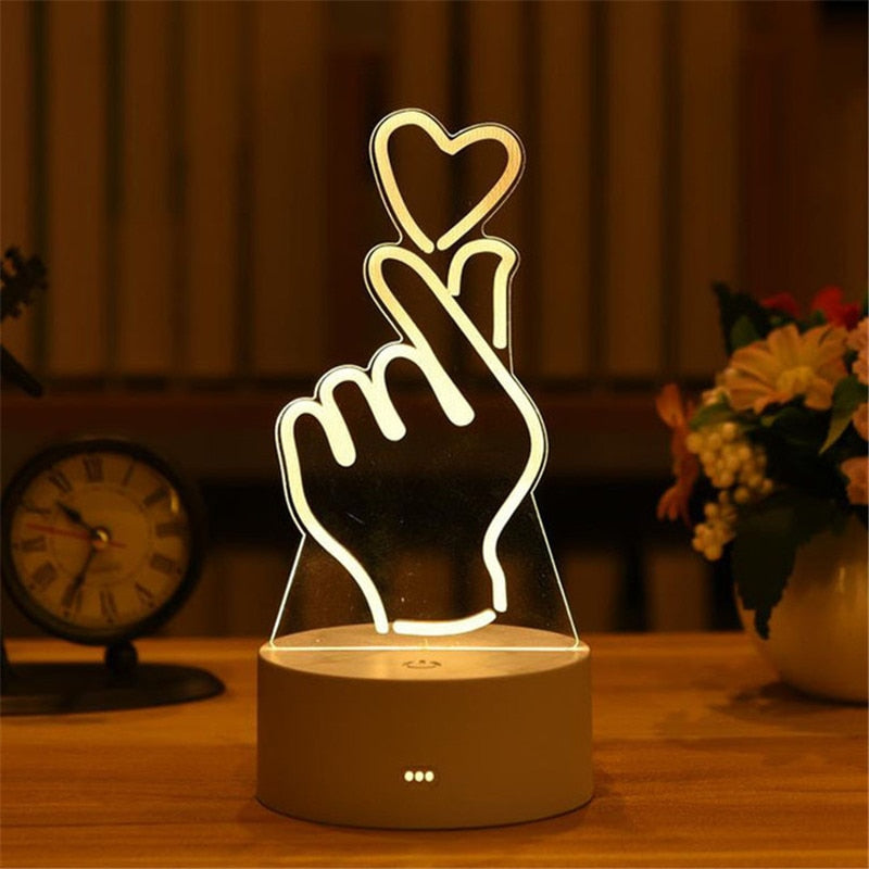 3D Acrylic Holographic usb night light-the Housite UK