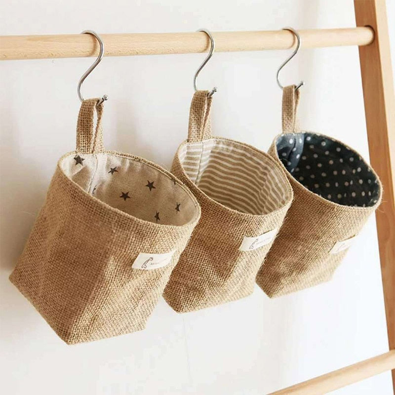 Jute Cotton Linen Storage Bag-the Housite UK