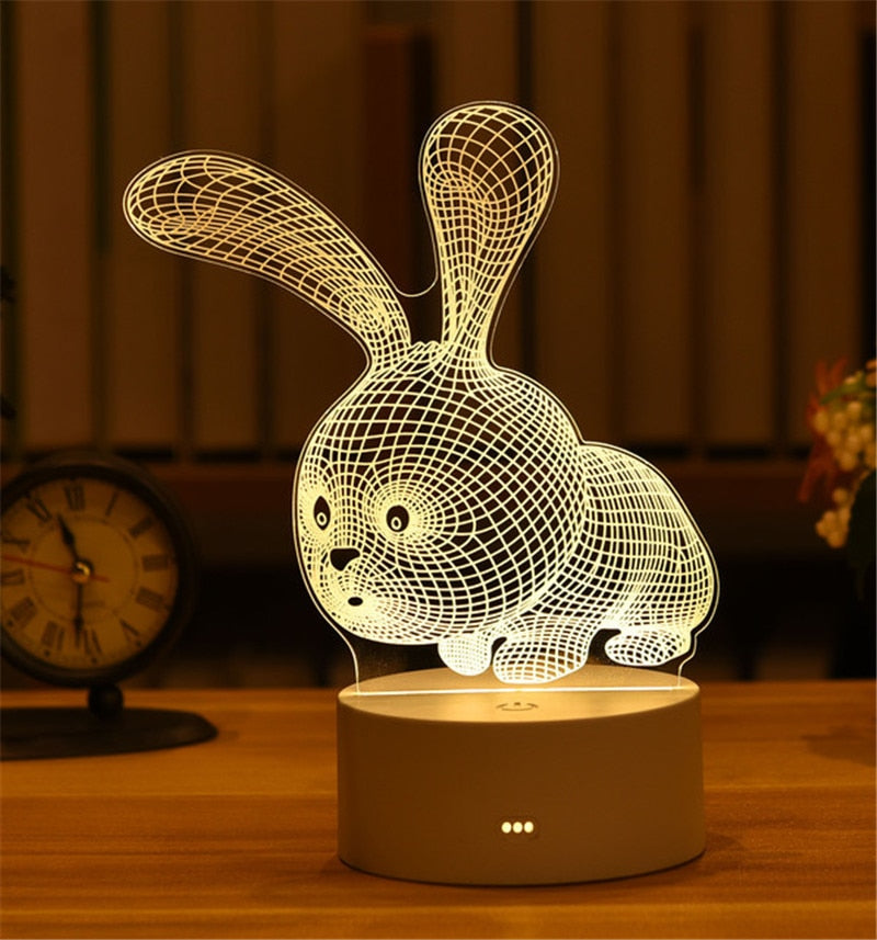 3D Acrylic Holographic usb night light-the Housite UK