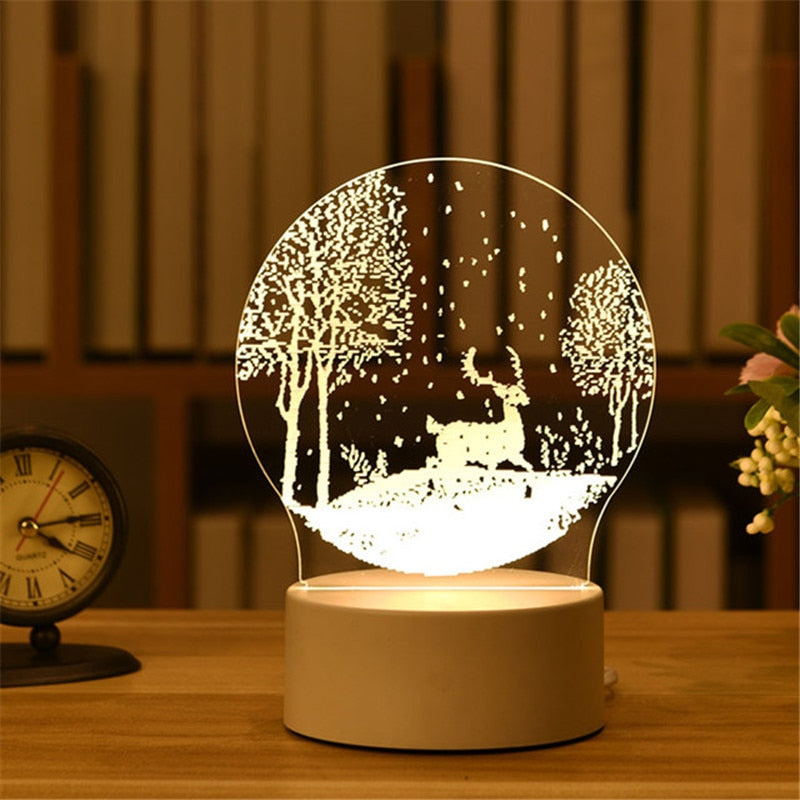 3D Acrylic Holographic usb night light-the Housite UK