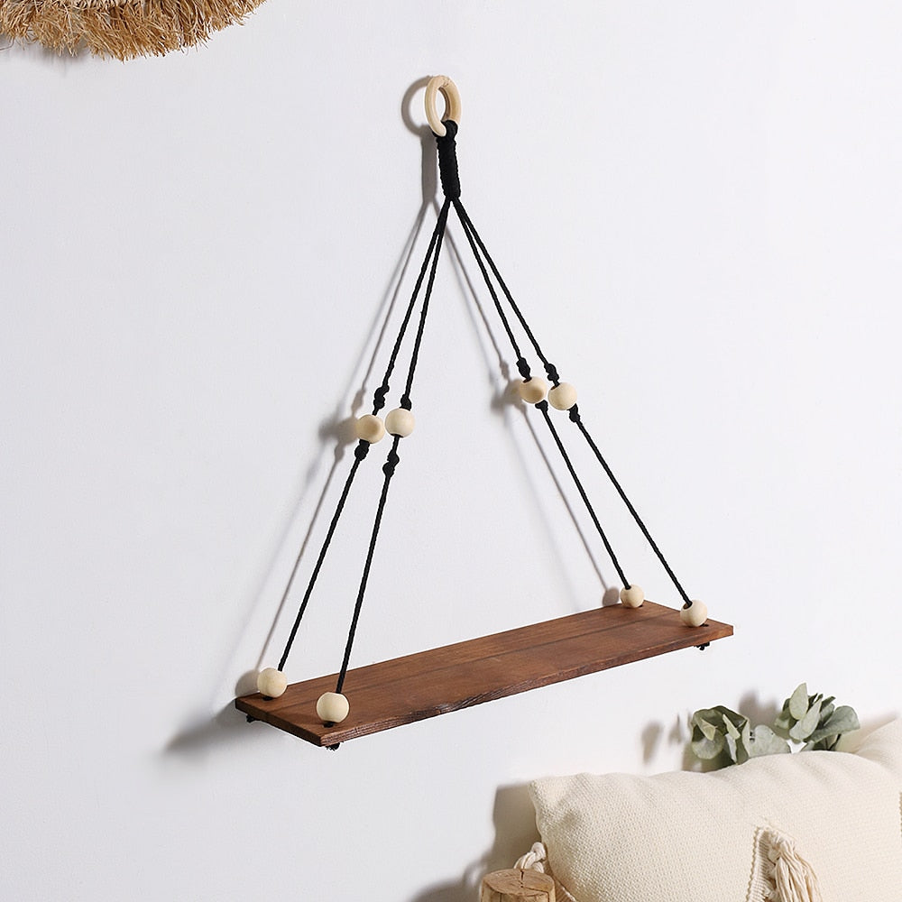 Solid Wooden Bathroom Hanging Shelf-the Housite UK