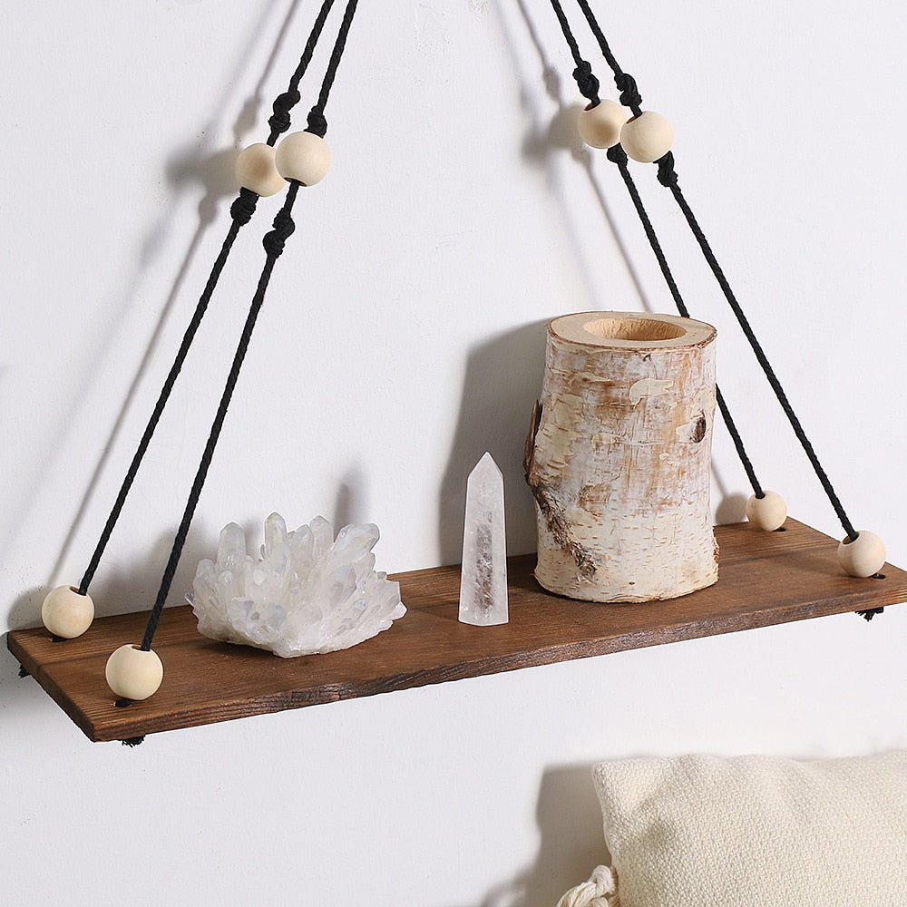 Solid Wooden Bathroom Hanging Shelf-the Housite UK