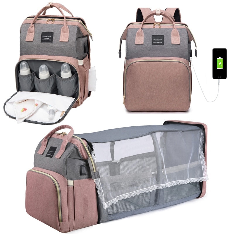Lightweight Portable Folding Crib Backpack