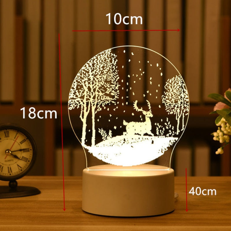 3D Acrylic Holographic usb night light-the Housite UK