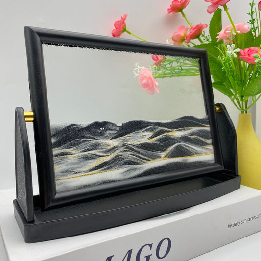 Square Glass Rotatable Moving Sand Art Painting