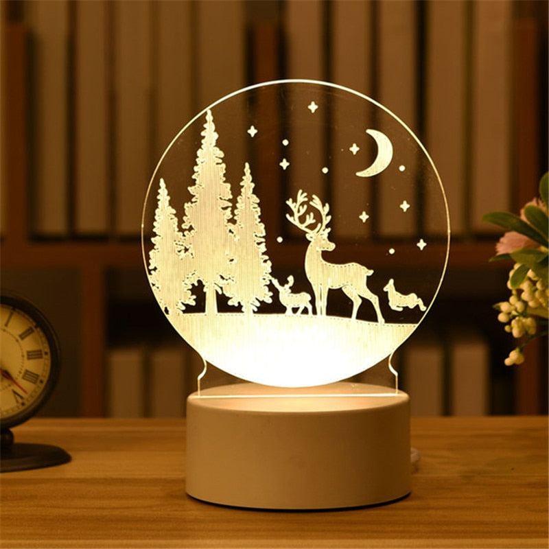 3D Acrylic Holographic usb night light-the Housite UK